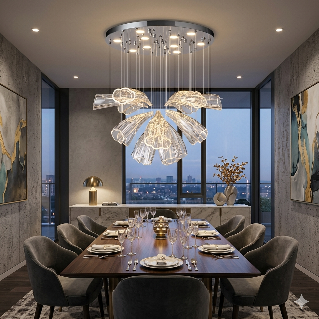 Somerset - Glass Chandelier