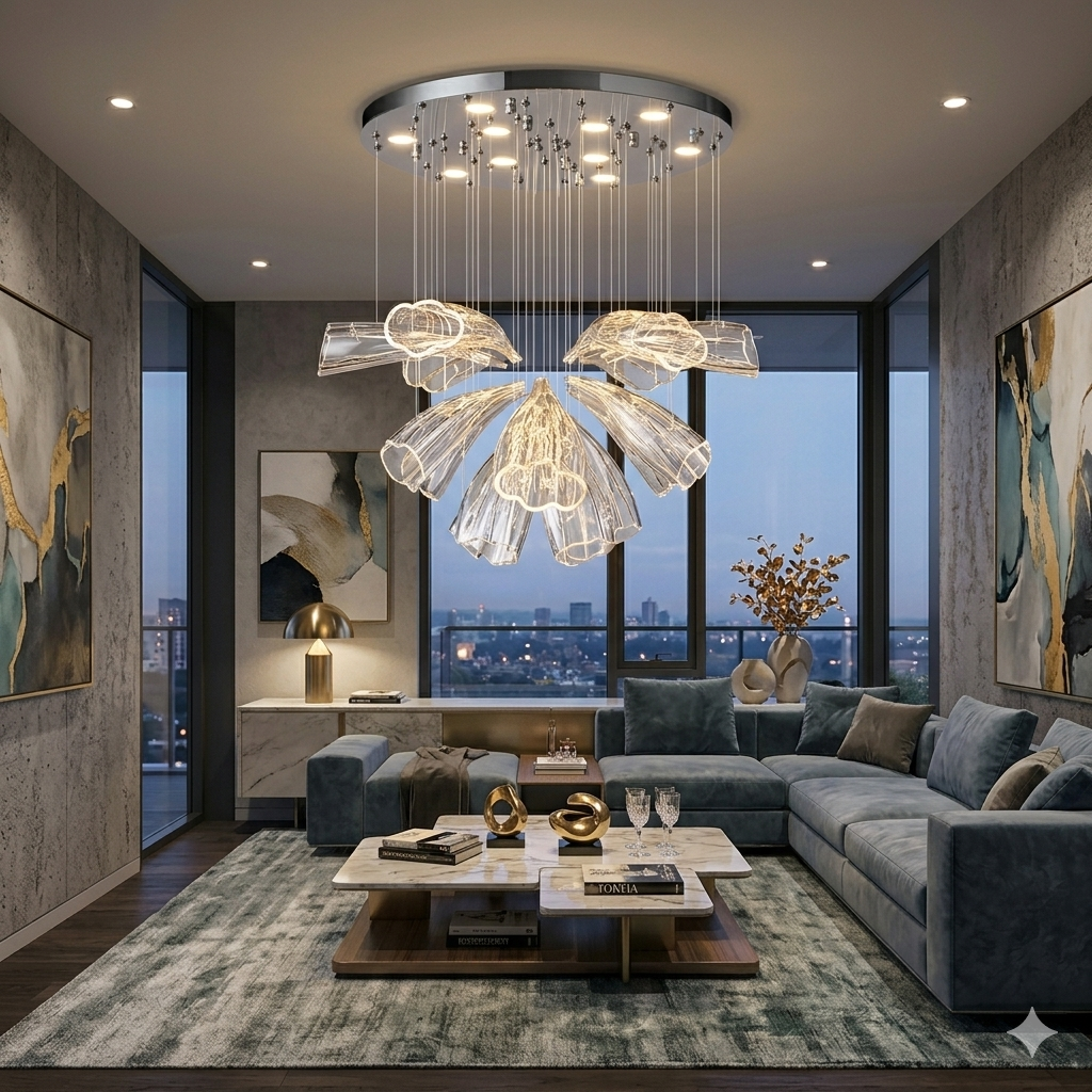 Somerset - Glass Chandelier